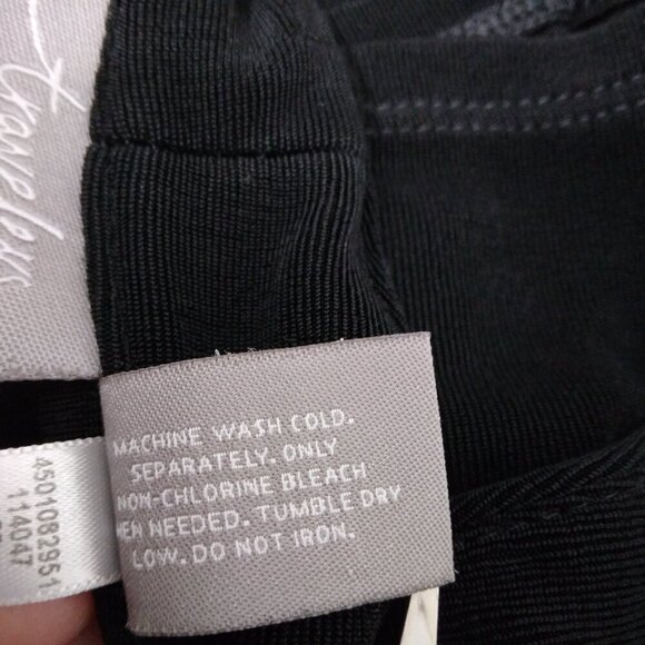 Chicos | Travelers Black Open Front Cardigan Slinky Knit | Size M - Picture 8 of 8